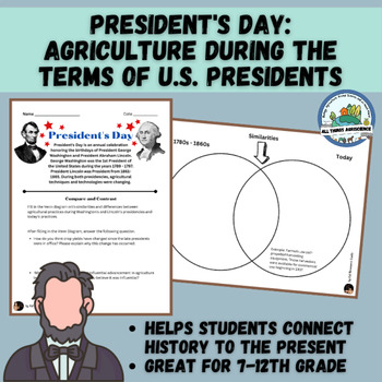 Preview of President's Day Compare and Contrast Worksheet