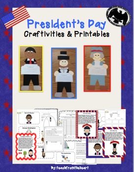 Preview of President's Day Craftivities & Printables (Obama, Lincoln, Washington)