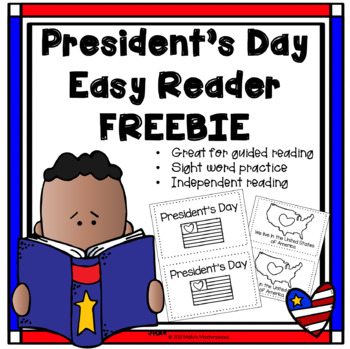 Preview of President's Day Easy Reader FREEBIE