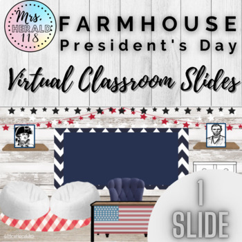Preview of President’s Day Farmhouse Virtual Classroom for Bitmoji ™ and Google Slides™