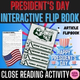 President's Day Flip Book | Close Reading & Writing Activi
