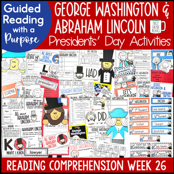 Preview of President's Day Activities George Washington and Abe Lincoln Bundle