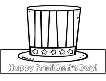 Preview of President's Day Hat Crown
