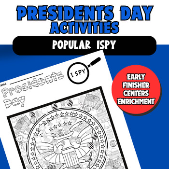 Preview of Presidents Day Activities I Spy Game