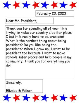 Preview of President's Day Letter