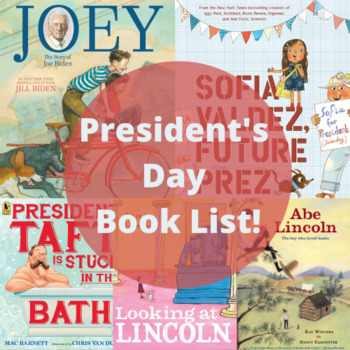 Preview of President's Day List of Books- FREEBIE!