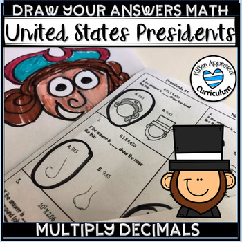 Preview of US President Activities Math Games Multiply Decimals- Zeros in the Product