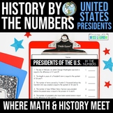 President's Day Math Activity - History By The Numbers Worksheet