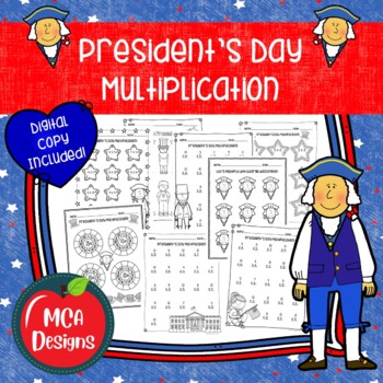 Preview of President's Day Multiplication