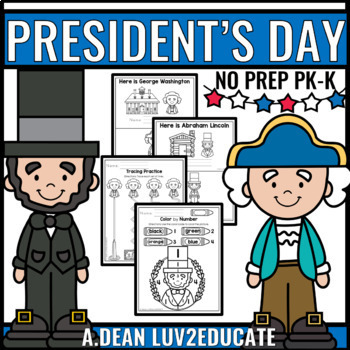 Preview of President's Day NO PREP Preschool Packet