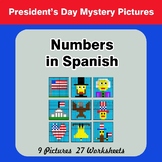 President's Day: Numbers in Spanish - Math Mystery Picture