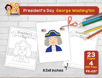 Preview of President's Day Washington | President's Day Activities and Crafts