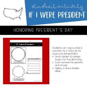 Preview of President's Day Printable | If I Were President | FREEBIE