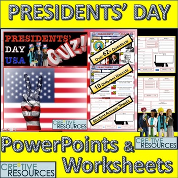 Preview of President's Day PowerPoint Quiz Lesson