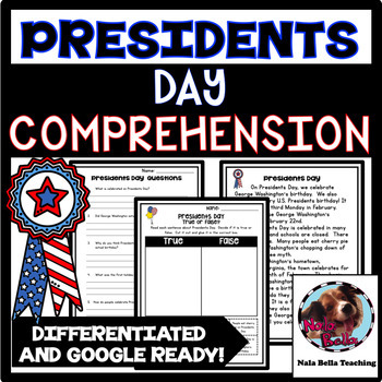 Preview of Presidents Day Reading Comprehension Passages