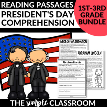 Preview of President's Day Reading Comprehension Passages | Differentiated Bundle