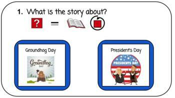 Preview of President's Day Response Slides (Special Education-Autism)