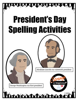 Preview of President's Day Spelling Activities