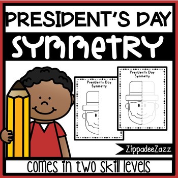 Preview of President's Day Symmetry Drawing Activity for Art and Math