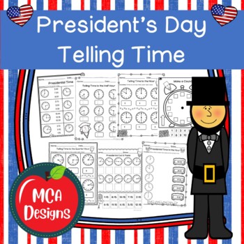 Preview of President's Day Telling Time