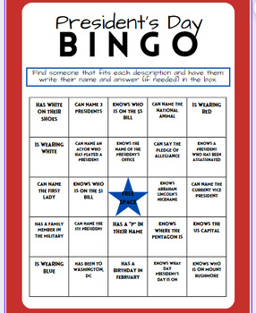 Preview of President's Day Themed Bingo for Classroom 100% Customizable Canva Template