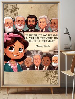 Preview of President’s Day Wall Art: Abraham Lincoln Quote Poster.In the end, it’s not ....
