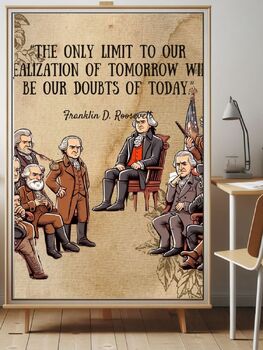 Preview of President’s Day Wall Art: Franklin D. Roosevelt  Quote Poster