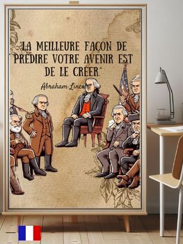 Preview of Affiche murale de la fête des présidents 2024: Poster de citation.