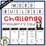 President's Day Word Builder Challenge FREEBIE