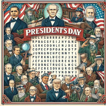 Preview of President's Day Word Search Pack