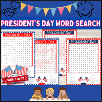 Preview of President's Day Word Search Puzzles Game