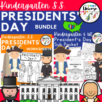 Preview of President's Day Worksheets for Kindergarteners