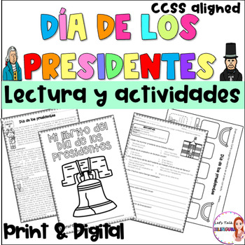 Preview of President's Day in Spanish - Día de los presidentes - Activities