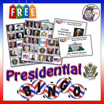 Preview of Middle School Bingo: US President's Day (1789 - 2017) - Social Studies