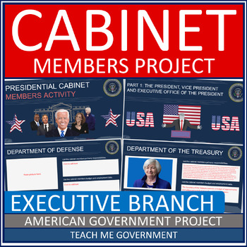 Preview of Presidential Cabinet Members American Federal Government Google Slides Project