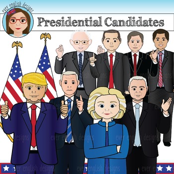 Preview of Election 2016- USA Presidential Candidates Clip Art