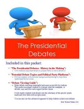 Preview of PRESIDENTIAL/VICE PRESIDENTIAL DEBATE VIEWING GUIDE, ISSUES EXPLAINED