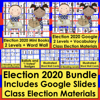 Preview of Presidential Election 2020 Bundle Mini Books, Google Slides, Vocab, Generic