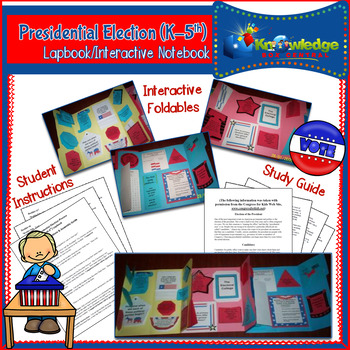 Preview of Presidential Election Process Lapbook / Interactive Notebook (K-5th) - EBOOK