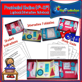 Preview of Presidential Election Process Lapbook / Interactive Notebook (6-12th)