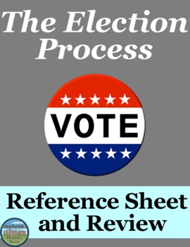 Preview of Presidential Election Process Reference Sheet and Tasks