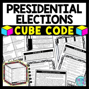 Preview of Presidential Elections Cube Stations Reading Comprehension Activity Election Day