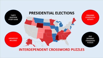 Preview of Presidential Elections: Interdependent Crossword Puzzles Activity