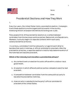 Preview of Presidential Elections and How they Work
