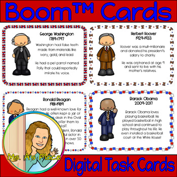 Preview of Presidential Fun Facts Boom Cards