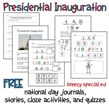 Preview of Presidential Inauguration Activities for Special Education FREE