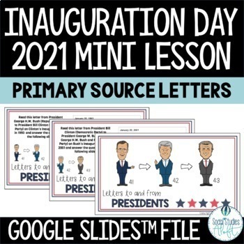 Preview of Presidential Inauguration Activity Primary Sources Mini Lesson Free
