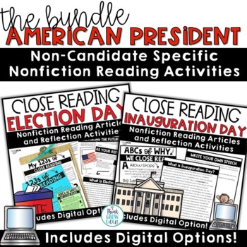 Preview of Election Day November Reading Comprehension Passages Inauguration Day