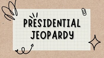 Preview of Presidential Jeopardy - John Adams