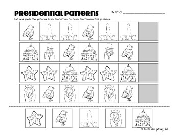 Preview of Presidential Patterns {A Pattern Activity for President's Day}
